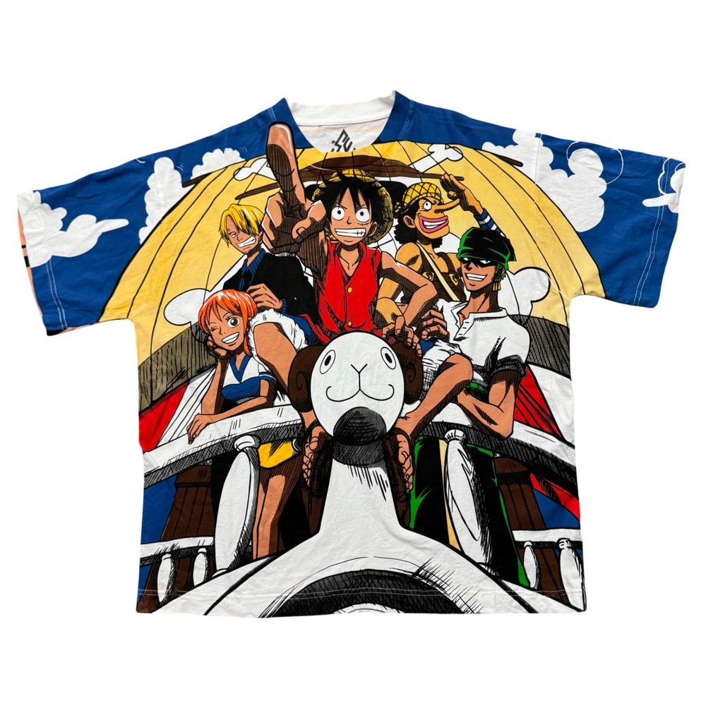 Spend Your Yen One Piece All Over Print Anime T-Shirt Tee Straw Hat Crew 3XL